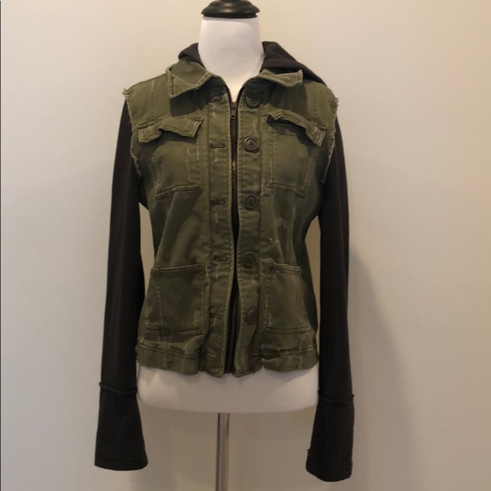Free People Jacket/ sweatshirt hood & sleeves.